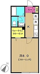 reveurgarden 1Kの間取図画像