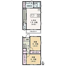 寿ハウス 2LDKの間取図画像