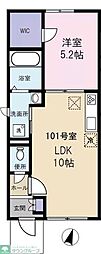 プリムローズ 1LDKの間取図画像