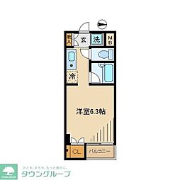 ピアザ西新宿 1Kの間取図画像
