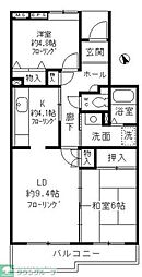 コーポレート小金井梶野通り6号棟 2LDKの間取図画像