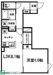 Casa.Kelly(カーサケリー) 1LDKの間取図画像