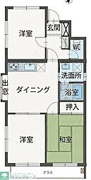 ワルトハウス 3DKの間取図画像