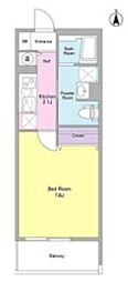 ベルク経堂壱番館 1Kの間取図画像