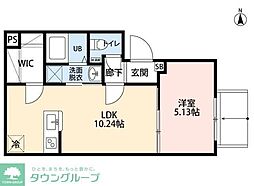 中野区弥生町3丁目マンション 1LDKの間取図画像
