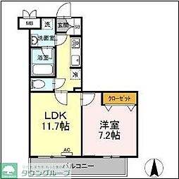 WHITEBIRCH 1LDKの間取図画像