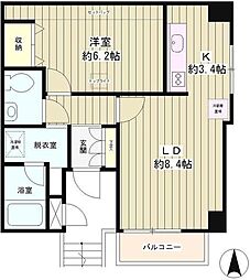 東高円寺ハイム 1LDKの間取図画像