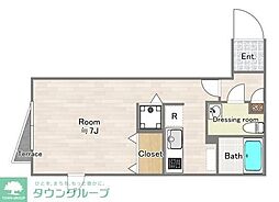 MODULOR大泉学園 1Kの間取図画像