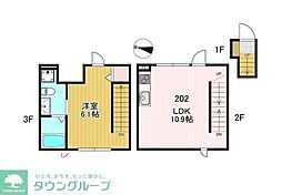 石神井台BASE 1LDKの間取図画像