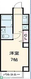 アージェントビル ワンルームの間取図画像