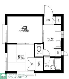 マツダハウスA 2Kの間取図画像