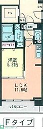 ルナーク船木 1LDKの間取図画像