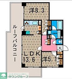 ベルフォート西荻駅前 2LDKの間取図画像