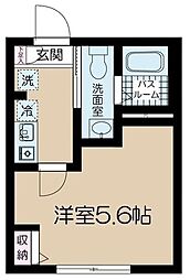 フェリーチェ阿佐ヶ谷K 1Kの間取図画像