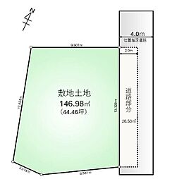 羽村市羽西1丁目 売地(建築条件なし)