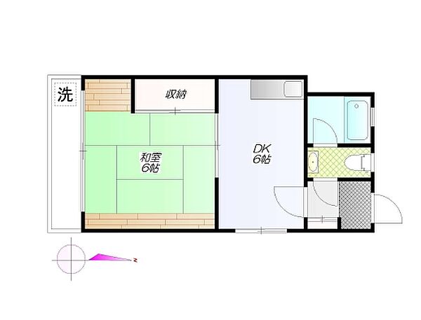 納戸マンション 4B｜東京都新宿区納戸町(賃貸マンション1DK・4階・36.00㎡)の写真 その2