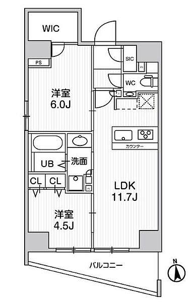 リテラス秋葉原イースト 1001｜東京都台東区浅草橋５丁目(賃貸マンション2LDK・10階・53.21㎡)の写真 その2