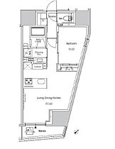 ザ・パークハビオ市ヶ谷ウエスト 804 ｜ 東京都新宿区市谷田町２丁目4（賃貸マンション1LDK・8階・51.00㎡） その2