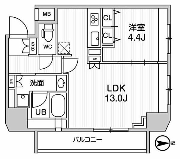 ジェノヴィア浅草橋IIスカイガーデン 803｜東京都台東区鳥越１丁目(賃貸マンション1LDK・8階・43.70㎡)の写真 その2