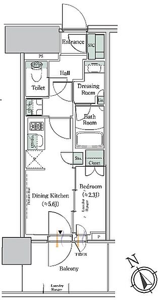 ＯＮＥ　ＲＯＯＦ　ＲＥＳＩＤＥＮＣＥ　ＮＩＳＨＩＮＩＰＰＯＲ 605｜東京都荒川区西日暮里５丁目(賃貸マンション1DK・6階・25.90㎡)の写真 その2