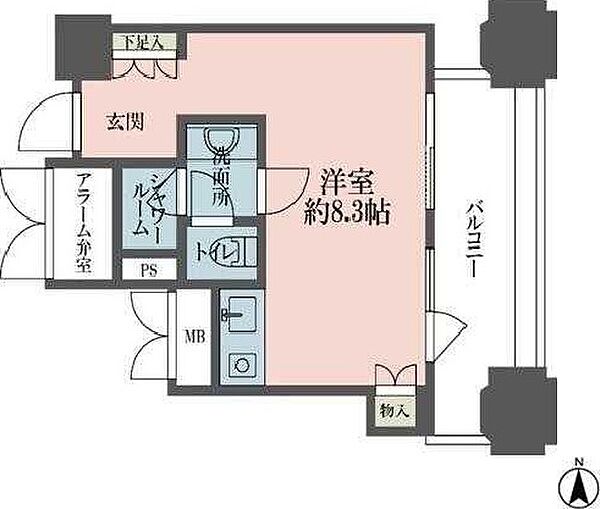 ルネ新宿御苑タワー 305｜東京都新宿区新宿１丁目(賃貸マンション1R・3階・25.18㎡)の写真 その2