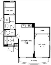 メゾネット四谷 201 ｜ 東京都新宿区舟町9-29（賃貸マンション1LDK・2階・42.63㎡） その2