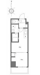 ハーモニーレジデンスグローバルキャピタル 5階1DKの間取り