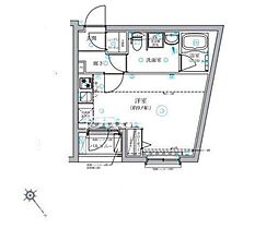 ベルシードステアーアルファ西日暮里 5階ワンルームの間取り