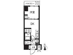 ハーモニーレジデンスグローバルキャピタル 1階1DKの間取り