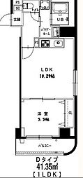 グレースヒル 1LDKの間取図画像