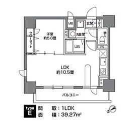 カスタリア三ノ輪 1LDKの間取図画像