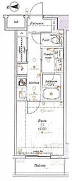 REONE上野入谷 1Kの間取図画像
