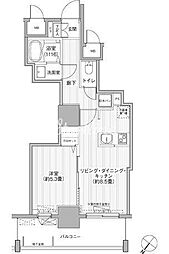 グランデュール富士 1LDKの間取図画像