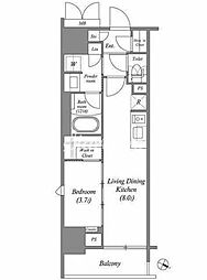ACPレジデンス浅草 1LDKの間取図画像