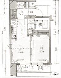 ウィンシティ上野タワー 1LDKの間取図画像