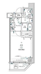 エスファルベプレスト東日暮里 1Kの間取図画像