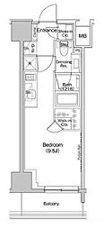 ザ・パークハビオ入谷 ワンルームの間取図画像
