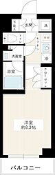 ハイズレーヴ 1Kの間取図画像