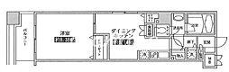 レジディア上野池之端 1LDKの間取図画像