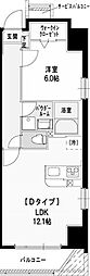 オランジュ・ポルト 1LDKの間取図画像