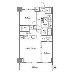 スプランディッド西日暮里 2LDKの間取図画像