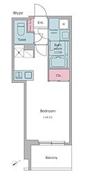 ライトテラス上野 ワンルームの間取図画像
