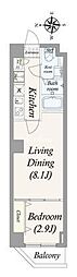 ALPHACOURT町屋 1LDKの間取図画像