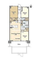 ドゥーエ町屋2 1SLDKの間取図画像
