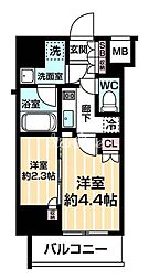 アルコバレーノ南千住 2Kの間取図画像