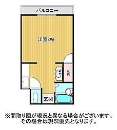 ライフ686ロイヤルパークハイム 1Kの間取図画像