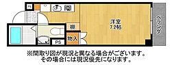 ウィステリア伍番館 ワンルームの間取図画像