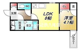 D　Porta　Luchta  ｜ 大阪府八尾市南本町5丁目（賃貸アパート1LDK・3階・30.27㎡） その2