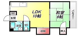 上小阪コーポラス　2号 2-8 ｜ 大阪府東大阪市南上小阪7-8（賃貸マンション1LDK・2階・34.93㎡） その2