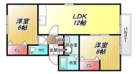 ディグリス  ｜ 大阪府東大阪市菱屋西2丁目（賃貸アパート2LDK・2階・53.60㎡） その2